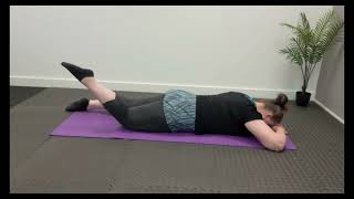 Prone Leg Circles Pilates Video [upl. by Ydderf667]