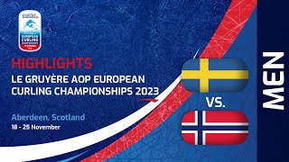 SWEDEN v NORWAY  Highlights  Le Gruyère AOP European Curling Championships 2023 [upl. by Letrice]