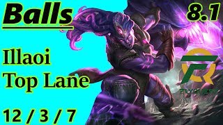 Balls as Illaoi VS Tryndamere Top Lane  S8 Patch 81  Full Gameplay [upl. by Aluin]