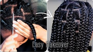 15 Minutes Box Braids Makeover  Quick amp Simple [upl. by Etsirhc94]