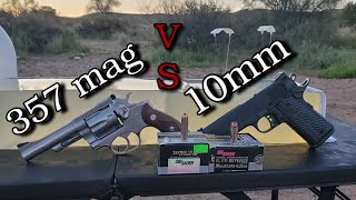 357 Magnum VS 10mm Sig VCrown Ballistics Gel Test [upl. by Brackely]