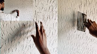 wall putty texture design techniques and ideas  texture design method [upl. by Horsey]