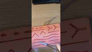 Practicing suturing learning how to suture [upl. by Ibot639]