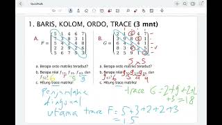 Pembahasan Quiz Matriks dan Operasinya Kalkulus I [upl. by Xaviera666]