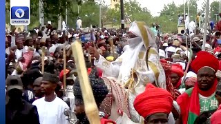 Emir Sanusi Snubs Police Order Holds Durbar In Kano [upl. by Ahsaeyt]