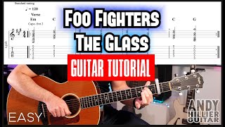 Foo Fighters  The Glass Guitar Tutorial EASY [upl. by Eilraep]