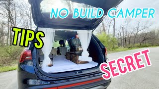 Seriously Useful Car Camping Tips for Beginner Campers  Easy NO BUILD SUV Camper Setup [upl. by Mindy]