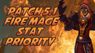 Fire Mage Gems Reforging and Stat Priority in PvP Patch 51 World of Warcraft Mists of Pandaria [upl. by Ariew]