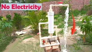 Trick Free electricity  I turn PVC pipe into a water pump at home free no need electricity power [upl. by Stich]