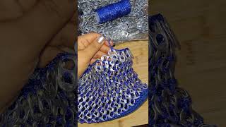 Anillando en Zigzag crochet aluminium alhamdulillahالحمدلله reelsvideoシ [upl. by Rehpetsirhc921]