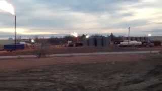 North Dakota Natural Gas Flare Sounds Like a Jet Engine [upl. by Ellett831]