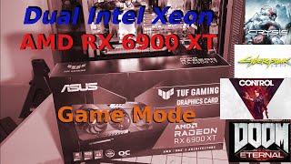 X58 Dual Intel Xeon X5690 Pair with AMD 6900 Benchmark and gaming [upl. by Eirrehc]