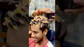 Boys perming hair curl’s kaise kare perming haircut viralvideo newhairstyle trend trending [upl. by Hafinah]