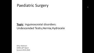 Inguinoscrotal disordersUndescended testisHerniaHydrocele [upl. by Airym]