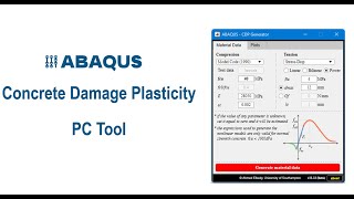 36 ABAQUS Tutorial  CDP Model Input Generator [upl. by Esadnac]