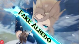 Real vs Fake Albedo Fight  Evil Cryo Albedo Goes Wild Cutscene  Genshin Impact [upl. by Strander201]