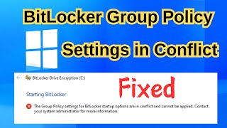 Fix Group Policy Error When Enabling BitLocker Encryption [upl. by Fowkes770]