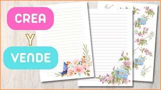 DISEÑA HOJAS RAYADAS para LIBRETA  Cómo hacer HOJAS PERSONALIZADAS en Canva GRATIS para CUADERNO [upl. by Nnylannej]