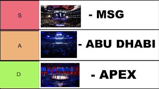 Ranking Every UFC Venue Location Tier List [upl. by Ahteres]