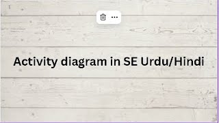 Activity diagram in SE UrduHindi [upl. by Base95]