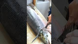 Tasty Giant Salmon Cutting food seafood salmon thailand [upl. by Elhsa901]