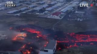 Horrible todayThe Collapse Iceland Volcano Crater Before Terrible Lava ExplosionTerrifie Millions [upl. by Liauqram]