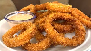 HOW TO MAKE CRISPY ONION RINGS AT HOME [upl. by Shrier]