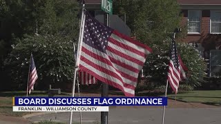 Board discusses flag ordinance in Franklin [upl. by Nerland]