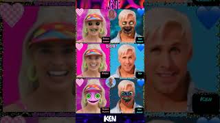 Barbie Margot Robbie Vs Ken Ryan GoslingTikTok Challenge Terror Humor shorts YouTube [upl. by Licht]