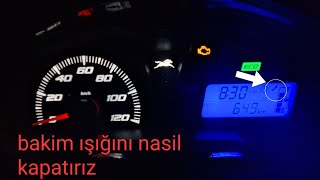 TVS JÜPİTER 125  Bakim ışığı nasıl söndürülür 🔧 [upl. by Leahcimauhsoj]