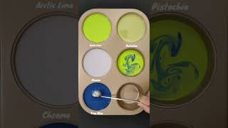 Arctic Lime Vs Chrome Vs True Blue colormixing satisfying farbmischung shorts asmr trending [upl. by Esereht]