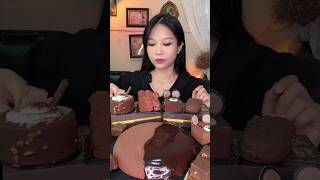 Dark chocolate Galore p1 🤎🍫🍫 mukbang chocolavacake asmreating [upl. by Anwahsat]