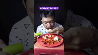 KENTANG BALADO NIKMAT asmr mukbang food kentangbalado sambal [upl. by Annaer386]