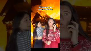 Y la otra soplándole 🤦🏻‍♀️ hermanas gemelas cocina broma casa travesura cocinar [upl. by Angadresma]