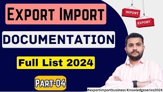 Documentation For Export Import Business 2024  Export import Documentation 2024 export import [upl. by Utter282]