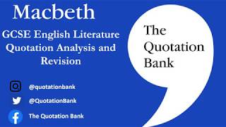 The Quotation Bank Revision Guide Macbeth GCSE English Literature  The Old Man and Ross Act 2 Sc 4 [upl. by Oates]