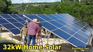 32kW Grid Tie Solar Panels for Home [upl. by Serilda614]