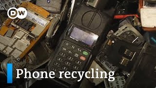 Recycling Old cell phones are a gold mine  DW English [upl. by Ynohtnael]