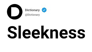 Sleekness Meaning In English [upl. by Atirehc]