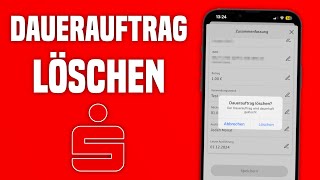 Sparkasse Dauerauftrag löschen Anleitung  Dauerauftrag Sparkasse App [upl. by Ahtnicaj]