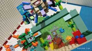 Minecraft 21180 The Guardian Battle Not Lego brand [upl. by Wynne]