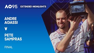 Andre Agassi v Pete Sampras Extended Highlights  Australian Open 1995 Final [upl. by Irret]