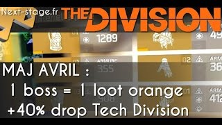 The Division  Maj avril  Up des loots de haute qualité et des Tech de la Div [upl. by Dirtsa82]