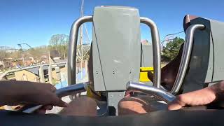 “Pantheon” Busch Gardens Williamsburg On Ride POV Back Row [upl. by Aynam1]