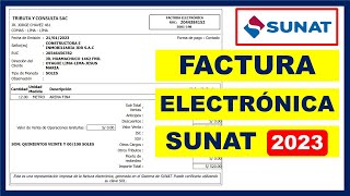 Cómo emitir una Factura Electrónica 2023  Sunat [upl. by Neelra]