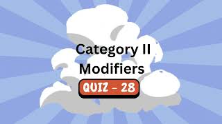 Category II codes  Modifiers  Performance Exclusion  Medical Coding Quiz  28  Dr Rams Academy [upl. by Alburg926]