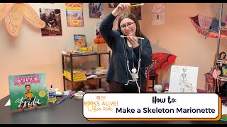 Skeleton Marionette Craft  from LTAs Viva Frida lesson plans [upl. by Asile225]