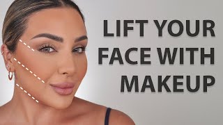 HOW TO GET A LIFTED FACE WITH MAKEUP 2022  NINA UBHI [upl. by Janenna445]