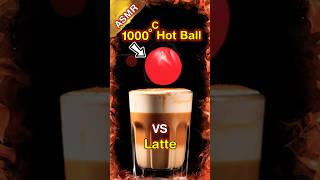 🔥 Will Coffee ☕ Latte Survive the 1000°C Red Hot Ball 😱 ASMR RedHotBall ExtremeHeat 1000°C rhcb [upl. by Atlante218]