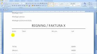 Sådan skriver du en regning eller faktura [upl. by Cuttie]